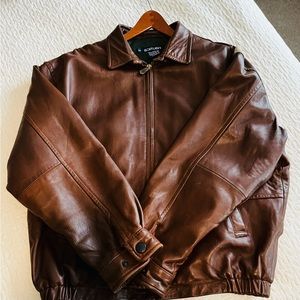 Nautica men’s genuine leather jacket